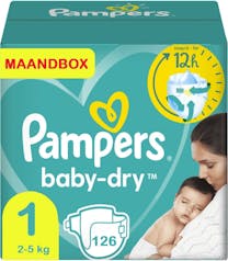 Pampers Baby Dry Maat 1 - 126 Luiers Maandbox