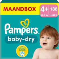 Pampers Baby Dry Maat 4+ - 188 Luiers Maandbox