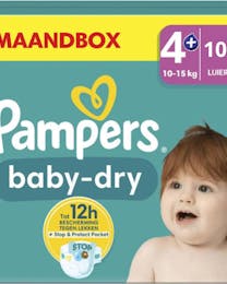 Pampers Baby Dry Maat 4+ - 108 Luiers Maandbox