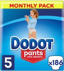 Dodot Sensitive Pants Größe 5 - 186 Windelhosen Monatsbox