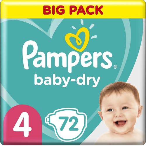 Pampers Baby Dry Maat - 72 luiers Mega
