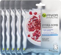 Garnier Tissue Gezichtsmasker SkinActive Hydra Bomb Pomegranate Party Pack 5 Stuks