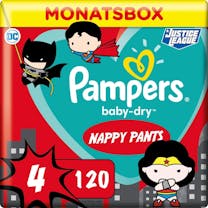 Pampers Baby Dry Nappy Pants - DC Edition - Größe 4 - 120 Windelhosen Monatsbox