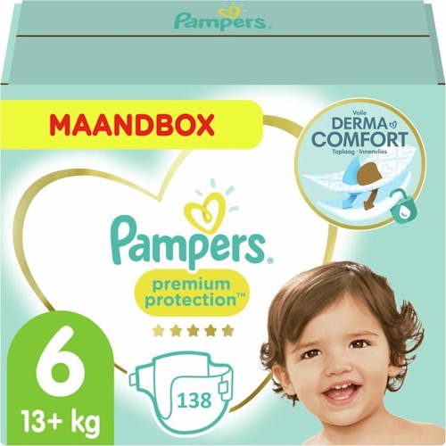 handel Honger vervaldatum Pampers Premium Protection Maat 6 - 138 luiers Voordeel | Onlineluiers.com