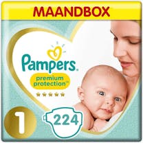 Pampers Premium Protection Maat 1 - 224 luiers Maandbox 