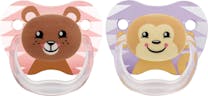 Dr Brown's Fopspeen Animal Faces Fase 2 Roze2-pack