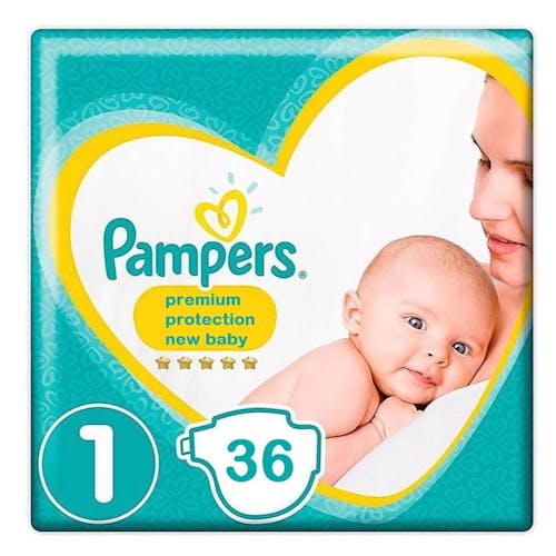 Pampers Premium Protection New Baby Große 1 - 36 Windeln