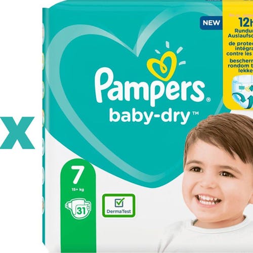 Beschrijving ontspannen Arthur Pampers Baby Dry Maat 7 - 124 Luiers Maandbox