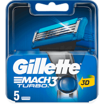 Gillette Mach3 Turbo Mesjes- 3D - 5 stuks