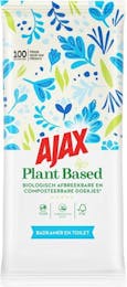 Ajax Plantaardige Reinigingsdoekjes Badkamer en Toilet 100 stuks
