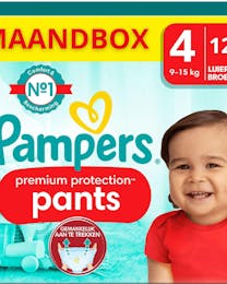 Pampers Premium Protection Pants Maat 4 - 128 Luierbroekjes Maandbox