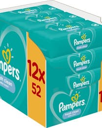 Pampers Fresh Clean Baby Feuchttücher - 12x52 Stück = 624 Baby Feuchttücher