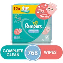 Pampers Complete Clean Wipes - 12x 64 = 768 Billendoekjes