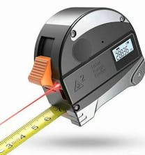 2-in-1 Rolmaat met digitale lasermeter