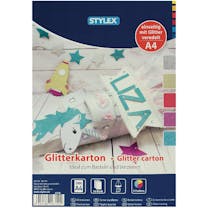 Hobby Glitter Karton A4 10st