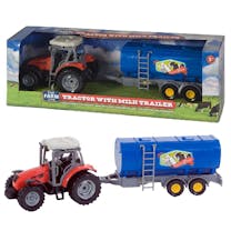 Dutch Farm Serie Tractor rood + Trailer 1:32