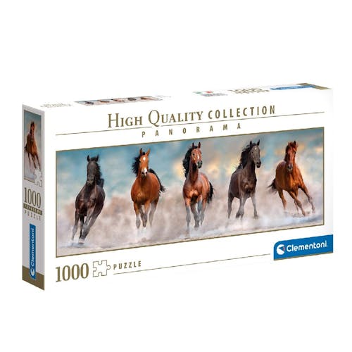 Toegepast Bruin kooi Clementoni Puzzel 1000 Panorama Horses | Onlineluiers.com