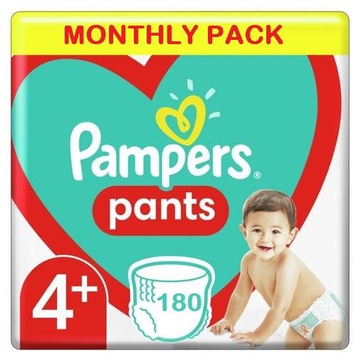 Pampers Baby Dry Maat 4+ - 180 Luierboekjes Maandbox | Onlineluiers.com
