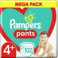 Pampers Baby Dry Windelhosen Größe 4+ - 102 Windelhosen
