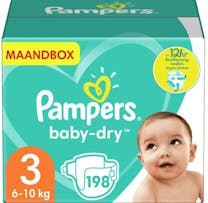 Pampers Baby Dry Maat 3 - 198 Luiers Maandbox