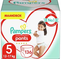 Pampers Premium Protection Pants Maat 5 - 136 Luierbroekjes Maandbox