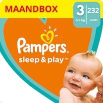 Pampers Sleep & Play Maat 3 - 232 Luiers Maandbox