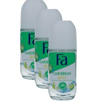 Fa Deodorant Roller Caribbean Wave 3 x 50 ml Voordeelverpakking