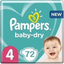 Pampers Baby Dry Maat 4 - 72 Luiers