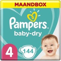 Pampers Baby Dry Maat 4 - 144 Luiers Maandbox