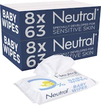 Neutral Baby Billendoekjes Parfumvrij - 16 x 63 stuks - Voordeelverpakking