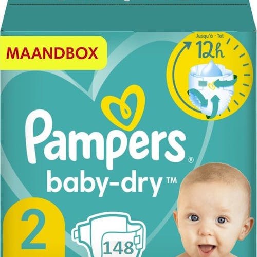 Pampers Baby 2 - 148 Luiers Maandbox Onlineluiers.com
