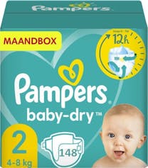Pampers Baby Dry Maat 2 - 148 Luiers Maandbox