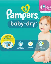 Pampers Baby Dry Maat 4+ - 27 Luiers	