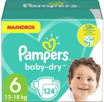 Pampers Baby Dry Luiers Maat 6 - 124 Luiers Maandbox 