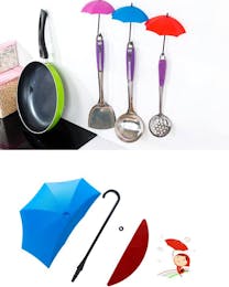 3 Stück/packung Stark Haftende Schlagfreie Regenschirm Haken Für