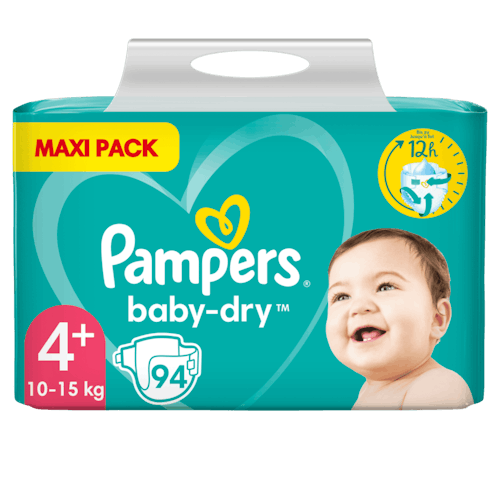 geweer Trots Afzonderlijk Pampers Baby Dry Luiers Maat 4+ - 94 Luiers | PostDrogist.nl