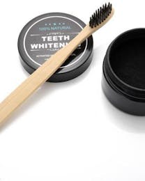 Activated organic charcoal teeth whitening natural gratis bambus zahnburste