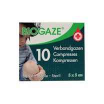 Biogaze Verbandgazen 5x5 -  10st  