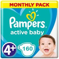 Pampers Active Baby Maat 4+ - 160 Luiers Maanbox
