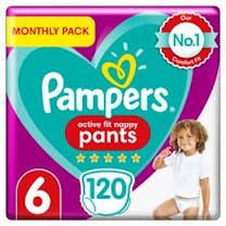 Pampers Active Fit Nappy Pants Größe 6 - 120 Windelhosen Monatsbox