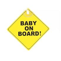 Baby on board plaatje met zuignap 'Baby on Board'