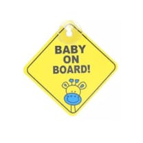 Baby on board plaatje met zuignap 'Giraffe'