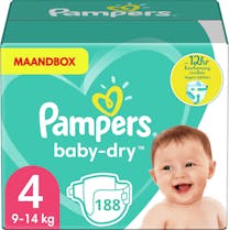 Pampers Baby Dry Luiers Maat 4 - 188 Luiers Maandbox
