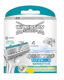 Wilkinson Quattro Titanium Sensitive Scheermesjes 8st.