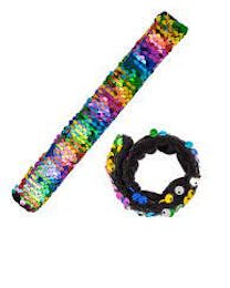 Rainbow Sequins Snap Armband 1 Stuks