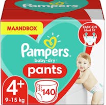 Pampers Baby Dry Pants Maat 4+ - 140 Luierbroekjes Maandbox 