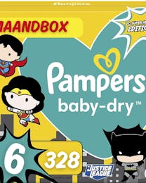 Pampers Baby Dry Maat 6 SuperHero Edition - 328 Luiers Mega Maandbox