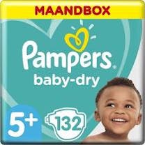 Pampers Baby Dry Maat 5+ - 132 Luiers