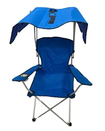 SFT Products - Opvouwbare Strandstoel met Zonnescherm - Blauw