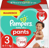 Pampers Baby Dry Pants Maat 3 - 208 Luiers Maandbox XXL